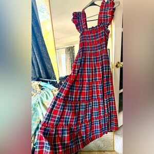 Hill House…Plaid Ruffle Maxi Dress